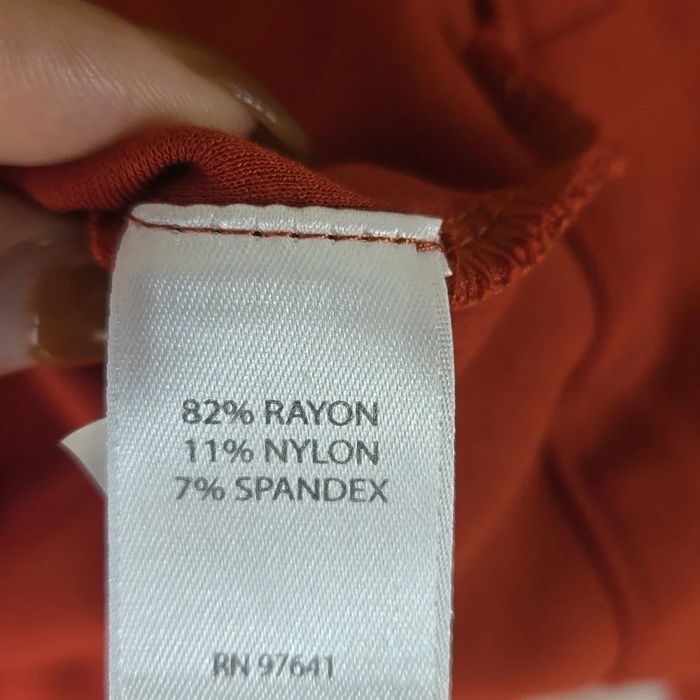 J. Jill Wearever Collection Double Face Jersey Flap Pocket Jacket Rust Orange